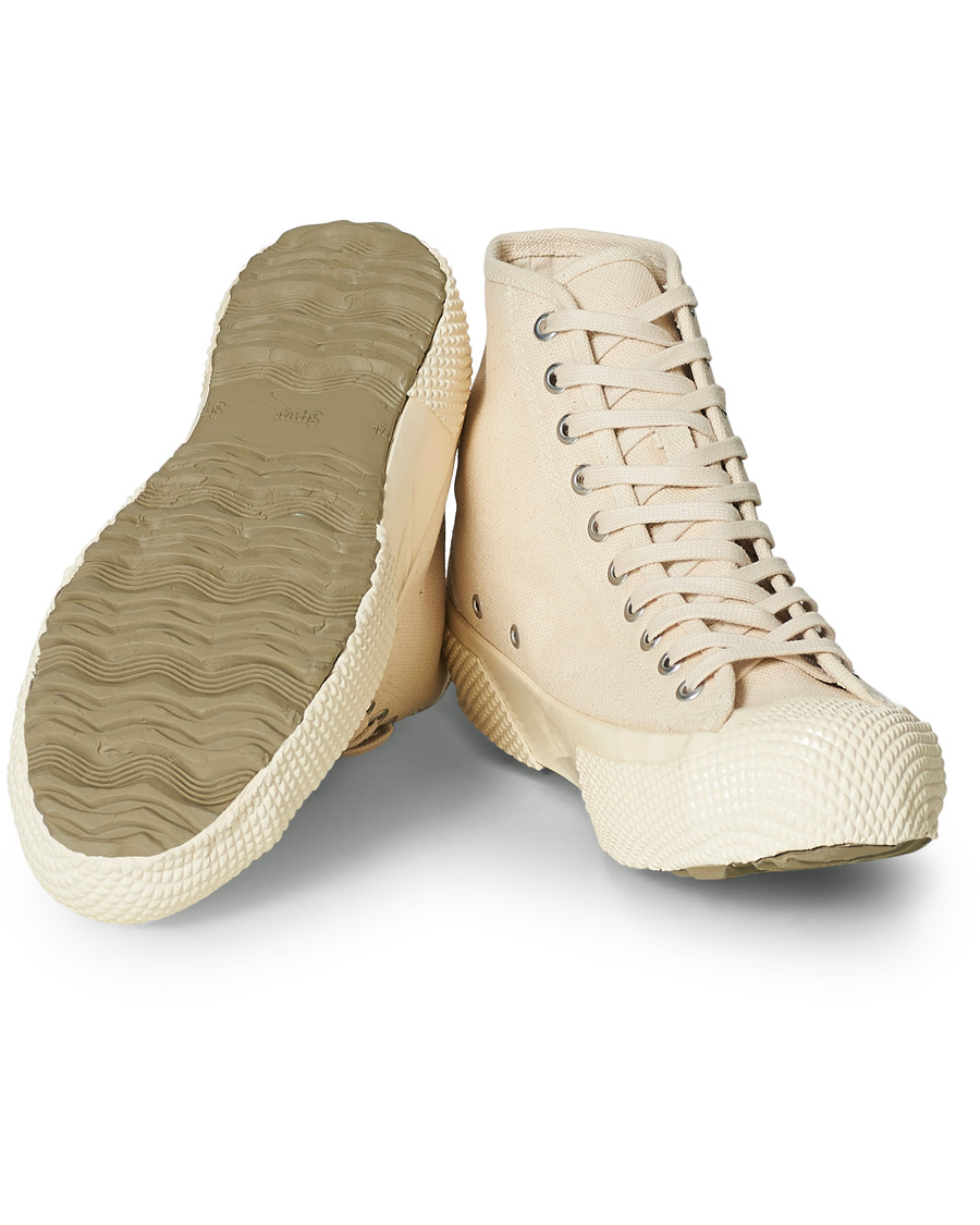 Heren | Superga Artifact MS Japanese Canvas High Sneaker White Mastice | Superga | Artifact MS Japanese Canvas High Sneaker White Mastice