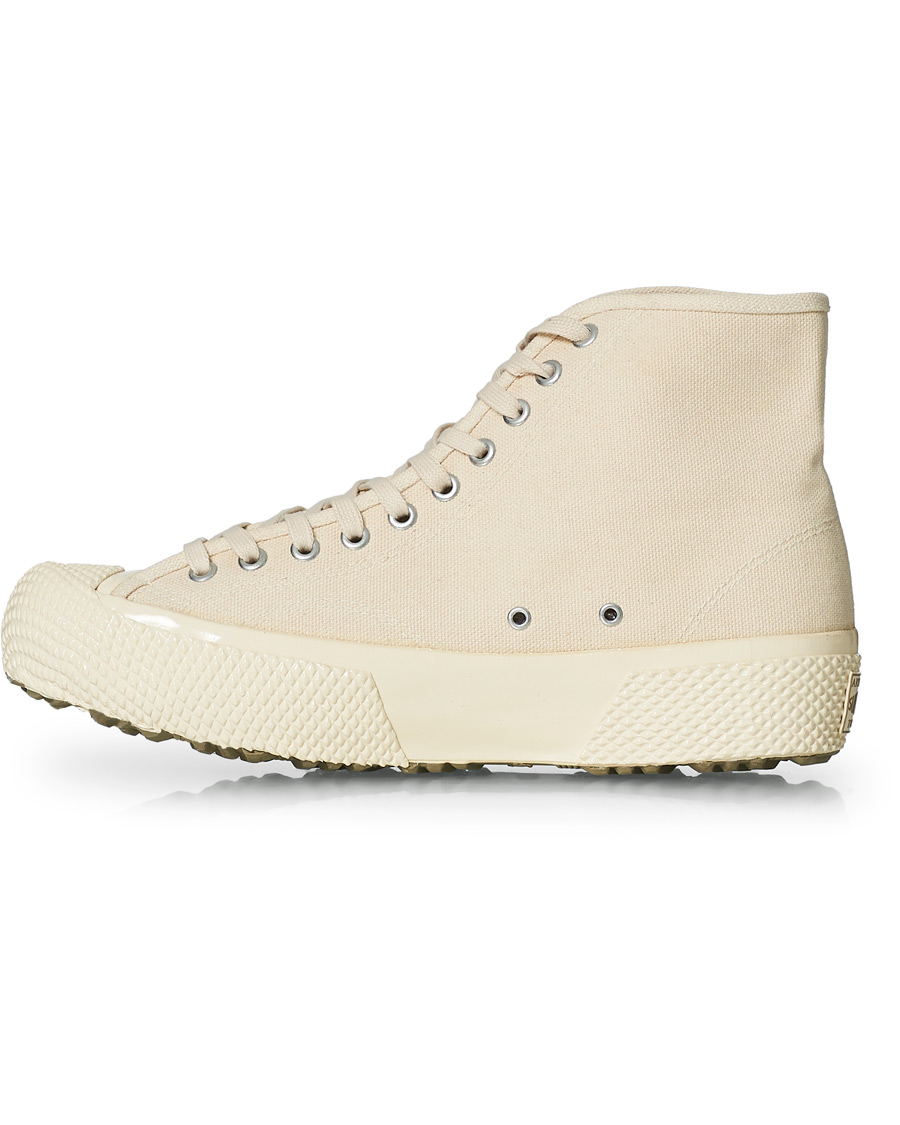 Heren | Superga Artifact MS Japanese Canvas High Sneaker White Mastice | Superga | Artifact MS Japanese Canvas High Sneaker White Mastice