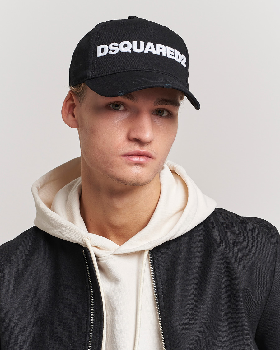 Heren |  | Dsquared2 | Lettering Logo Baseball Cap Black/White