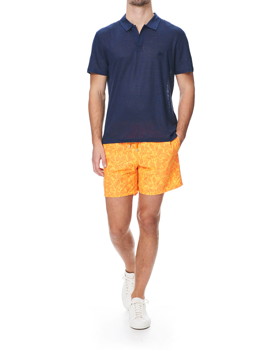 Heren | Polo's | Vilebrequin | Pyramid Linen Jersey Polo Navy