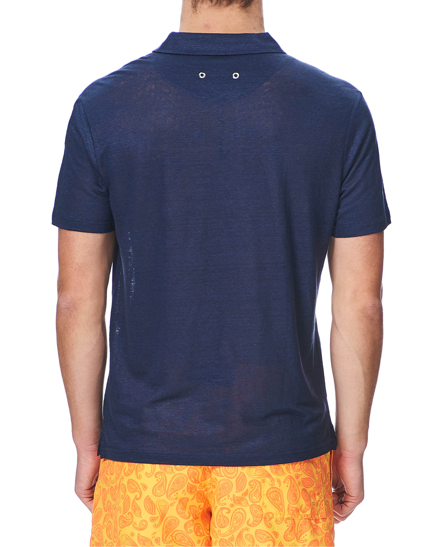 Heren | Polo's | Vilebrequin | Pyramid Linen Jersey Polo Navy