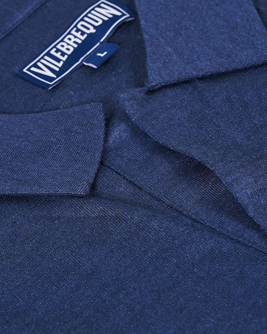 Heren | Polo's | Vilebrequin | Pyramid Linen Jersey Polo Navy
