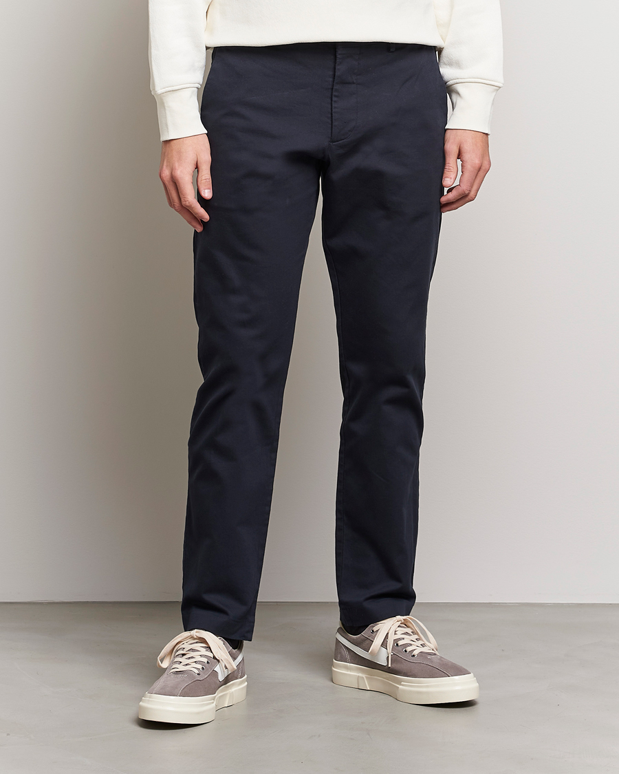 Heren | Chino's | NN07 | Theo Regular Fit Stretch Chinos Navy Blue