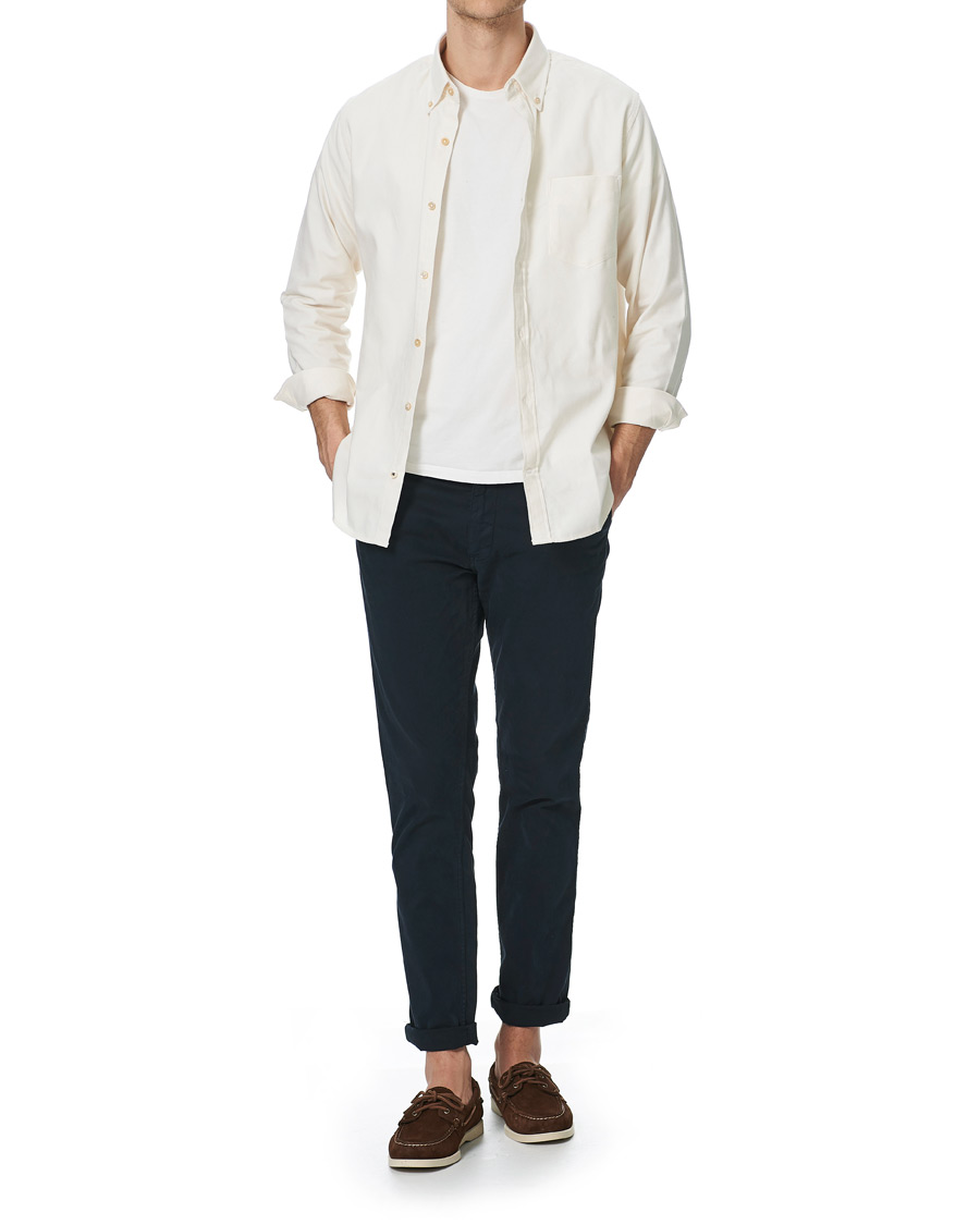 Heren | Overhemden | NN07 | Levon Oxford/Cashmere Shirt Egg White
