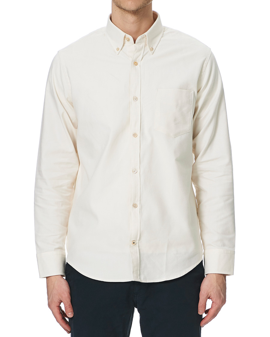 Heren | Overhemden | NN07 | Levon Oxford/Cashmere Shirt Egg White