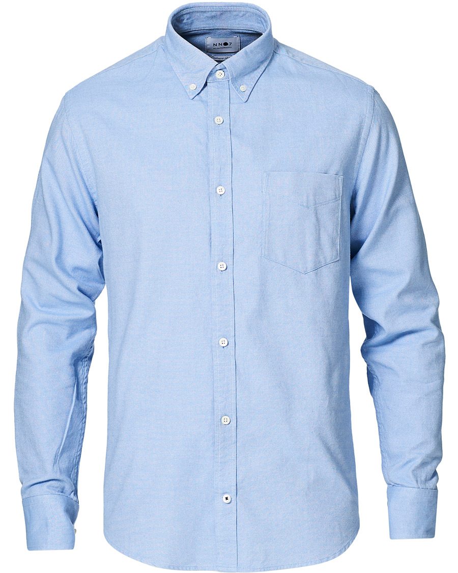Heren | Overhemden | NN07 | Levon Oxford/Cashmere Shirt Light Blue