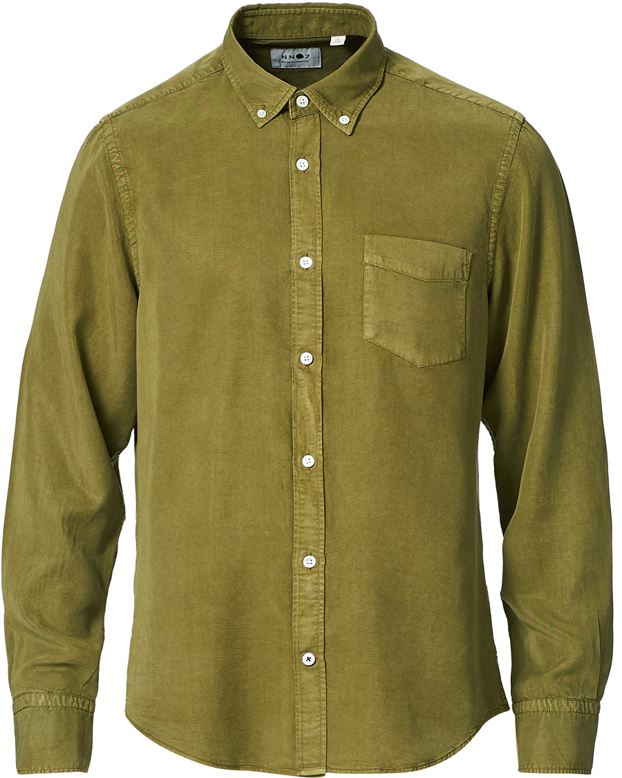Heren | Overhemden | NN07 | Manza Tencel Shirt Green