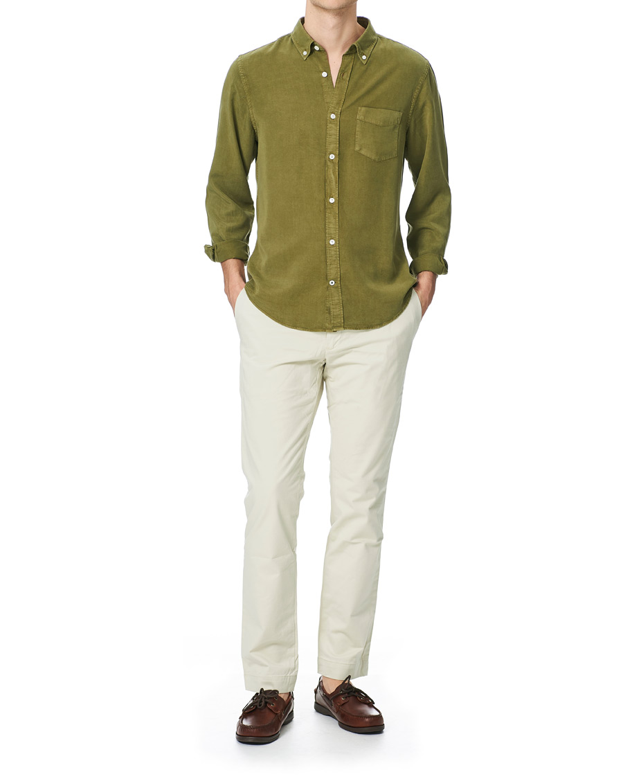 Heren | Overhemden | NN07 | Manza Tencel Shirt Green