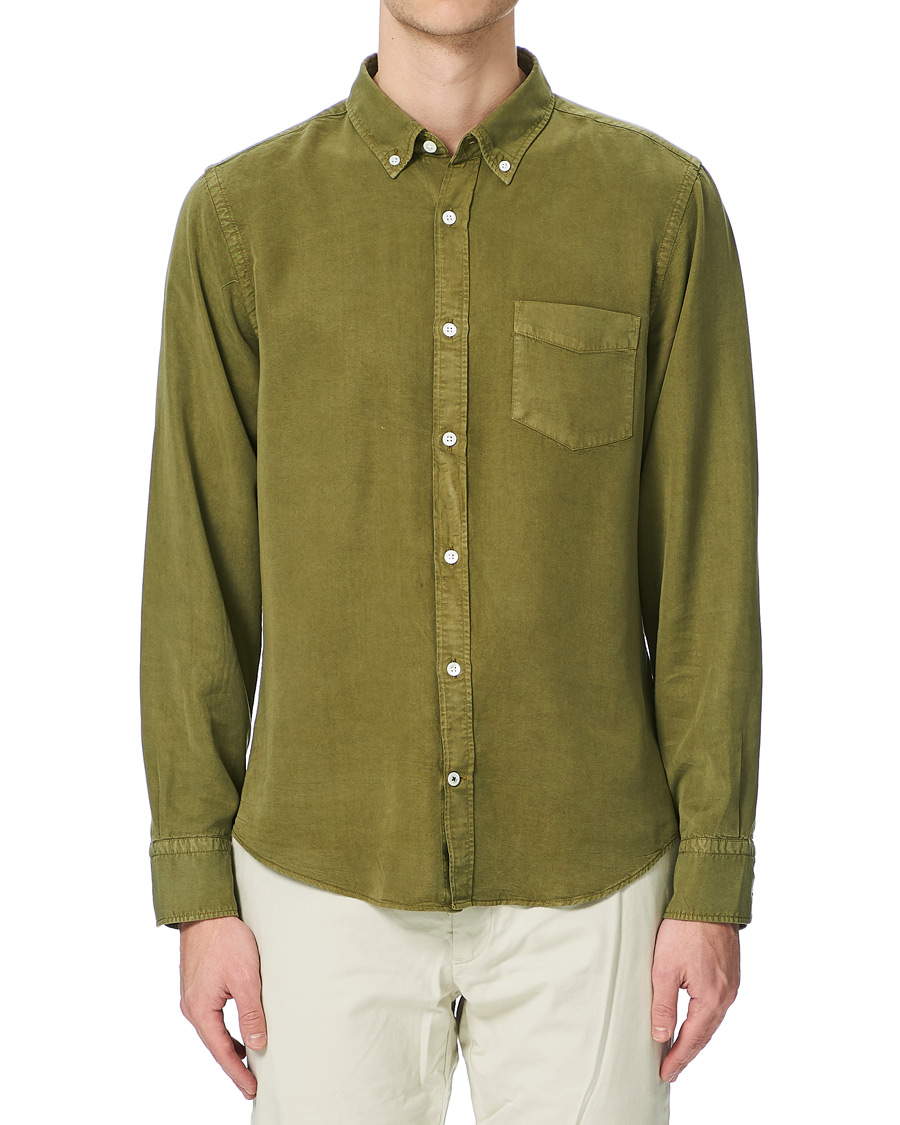 Heren | Overhemden | NN07 | Manza Tencel Shirt Green