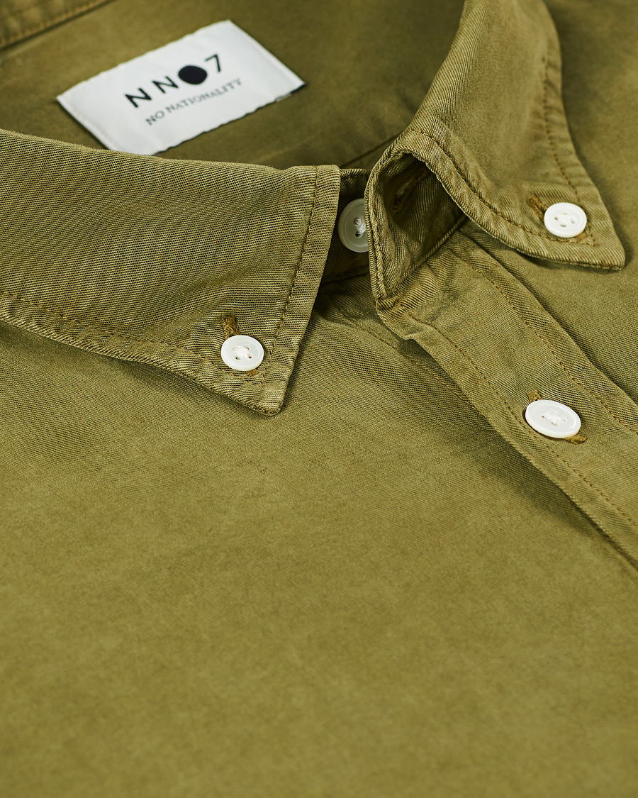 Heren | Overhemden | NN07 | Manza Tencel Shirt Green