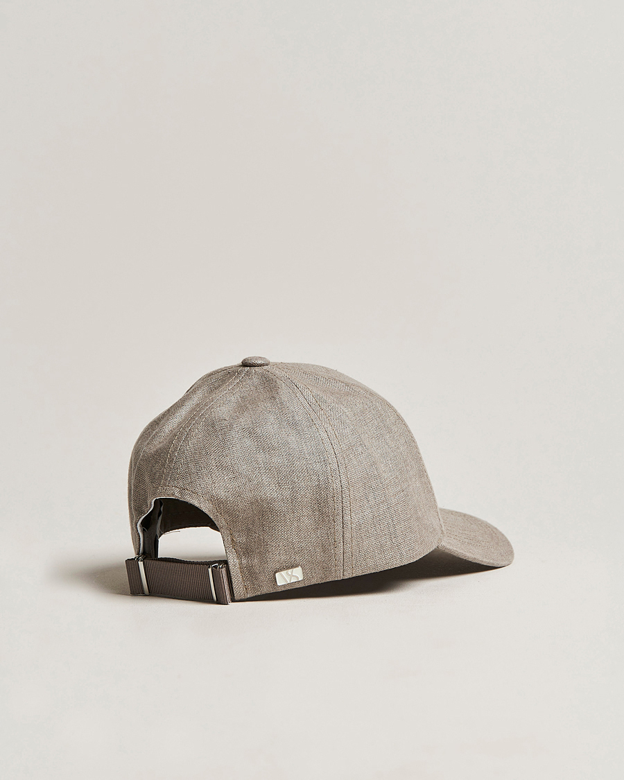Heren | Hoeden en petten | Varsity Headwear | Linen Baseball Cap Argent Khaki
