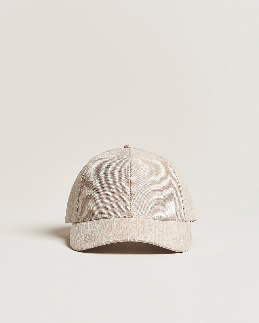 Heren | Hoeden en petten | Varsity Headwear | Linen Baseball Cap Hampton Beige
