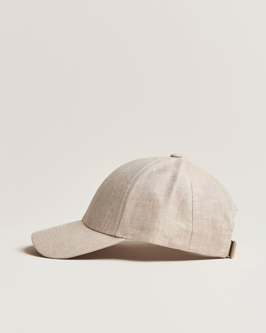 Heren | Hoeden en petten | Varsity Headwear | Linen Baseball Cap Hampton Beige