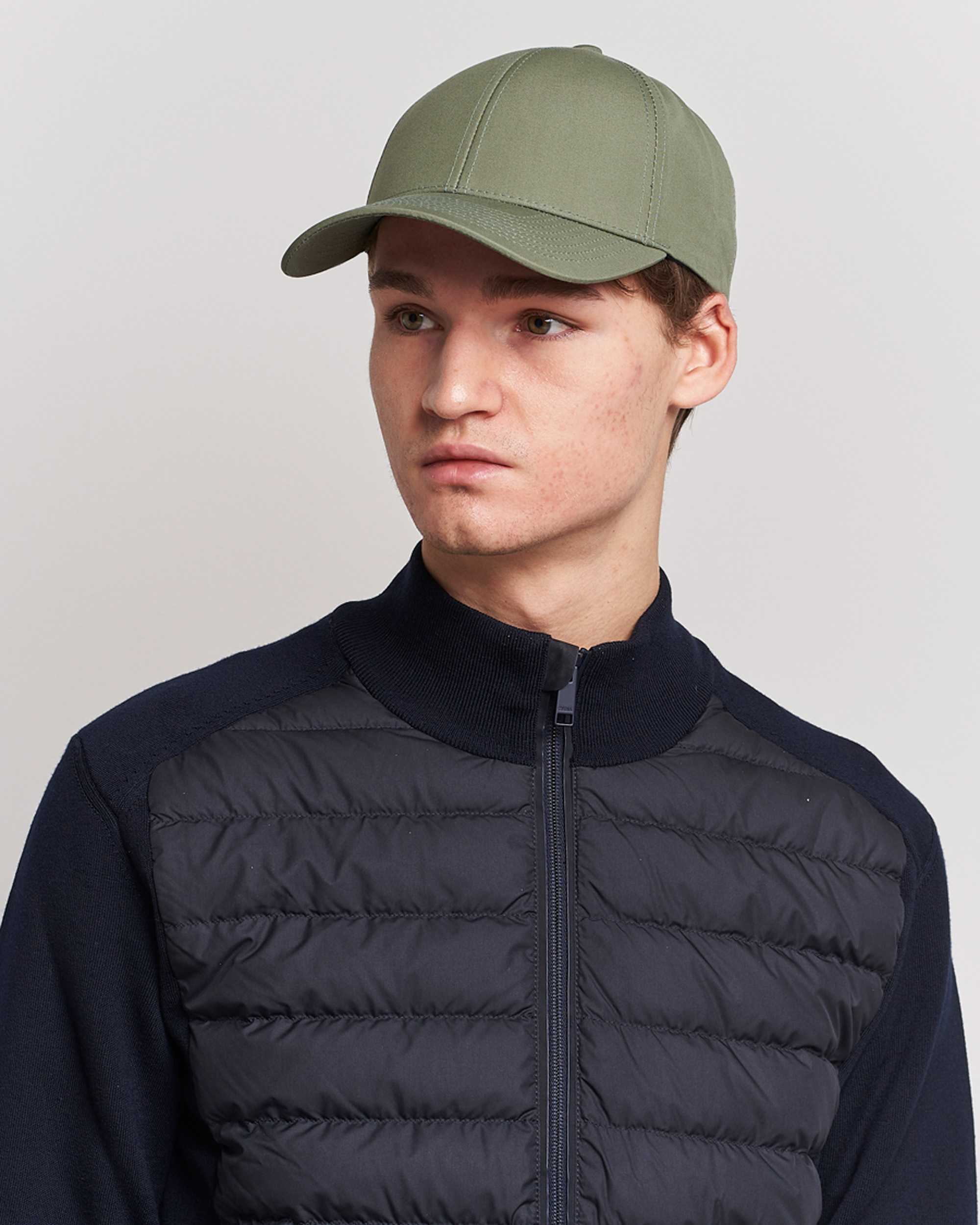 Heren | New Nordics | Varsity Headwear | Cotton Baseball Cap Sage Green