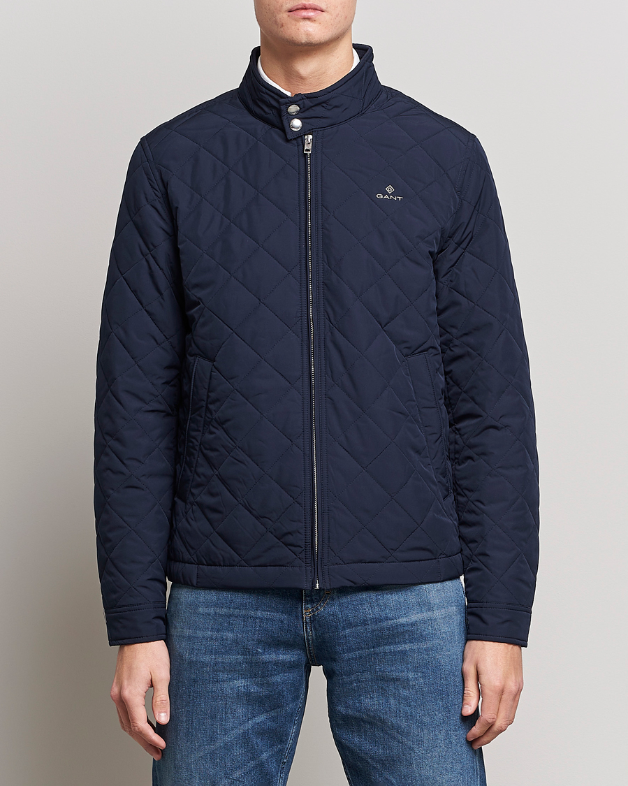 Heren | Jassen | GANT | The Quilted Windcheater Evening Blue