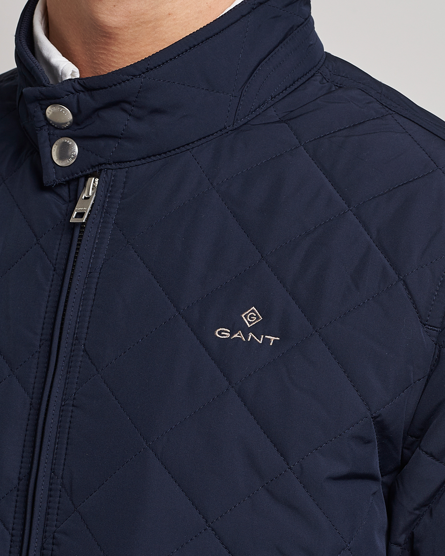 Heren | Jassen | GANT | The Quilted Windcheater Evening Blue