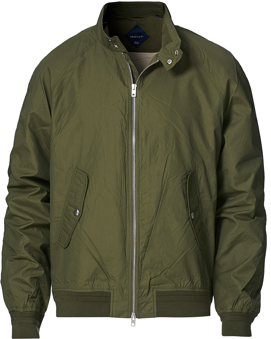 Heren | Jassen | GANT | Nylon Harrington Jacket Dark Leaf