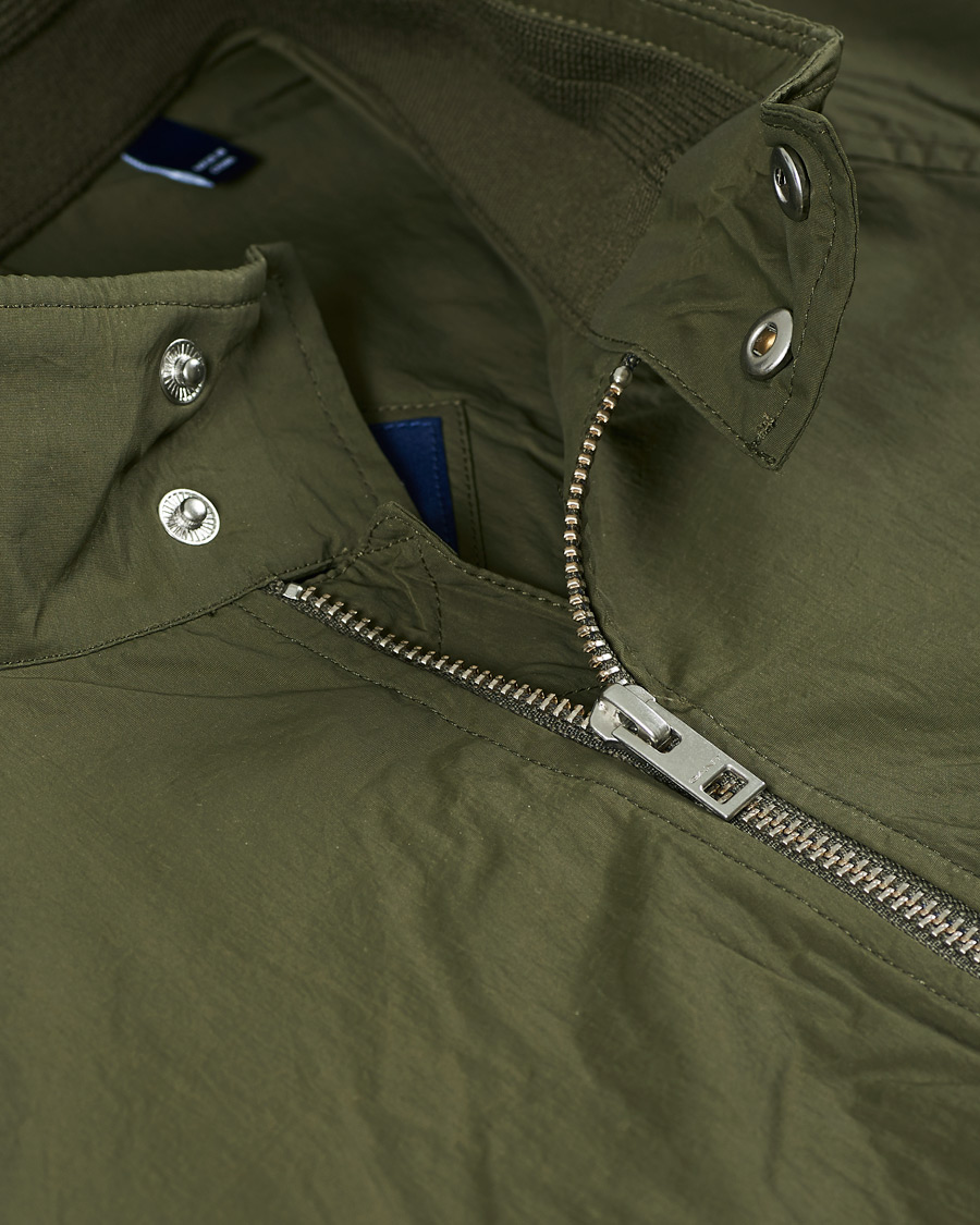 Heren | Jassen | GANT | Nylon Harrington Jacket Dark Leaf