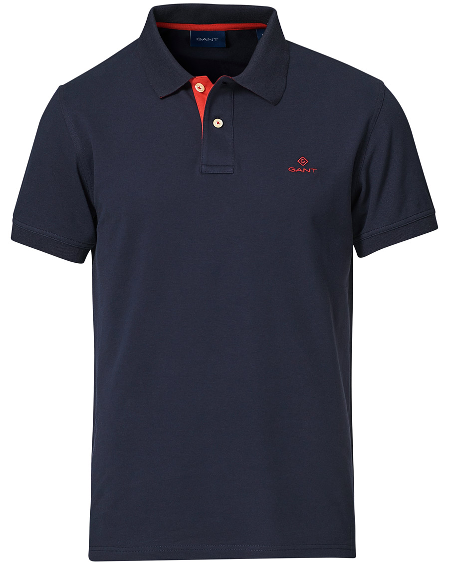Heren | Polo's | GANT | Contrast Collar Polo Evening Blue