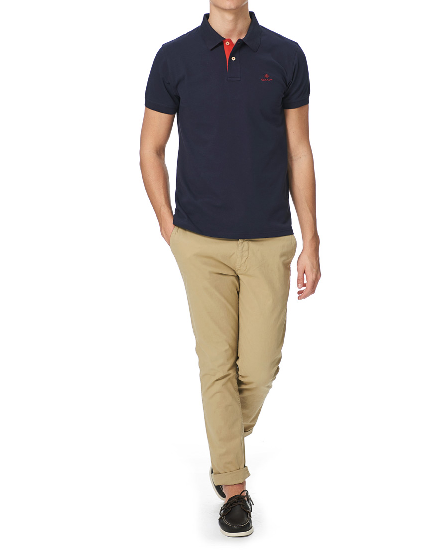 Heren | Polo's | GANT | Contrast Collar Polo Evening Blue