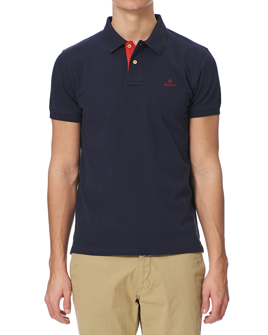 Heren | Polo's | GANT | Contrast Collar Polo Evening Blue