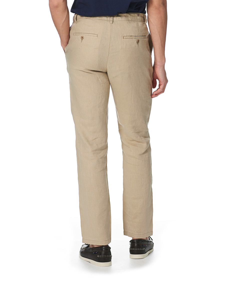 Heren | Broeken | GANT | Relaxed Linen Drawstring Pants Dry Sand