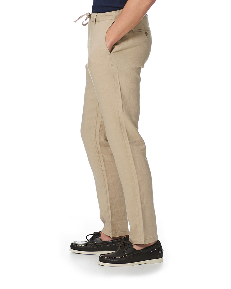 Heren | Broeken | GANT | Relaxed Linen Drawstring Pants Dry Sand