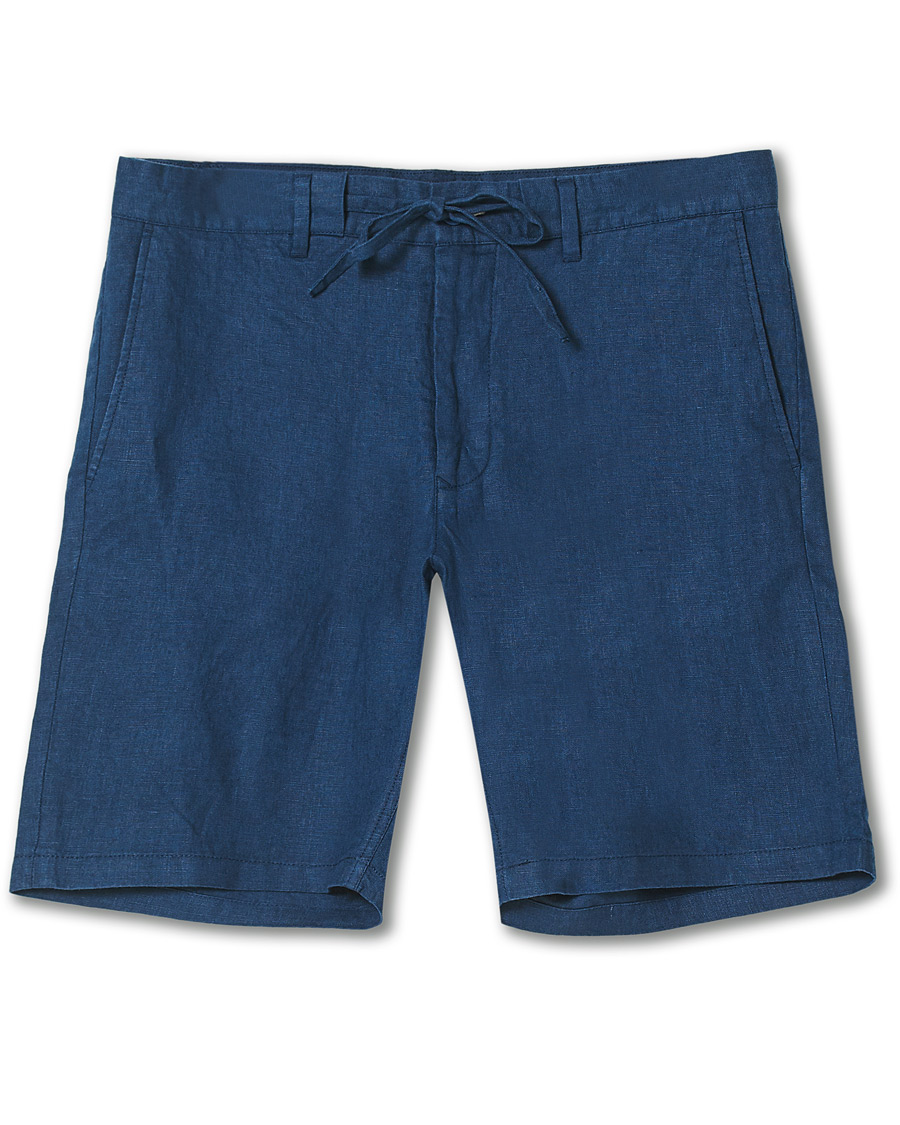 Heren | Korte broek | GANT | Relaxed Linen Drawstring Shorts Insignia Blue