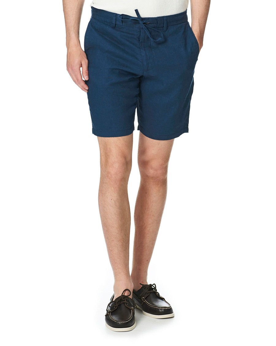 Heren | Korte broek | GANT | Relaxed Linen Drawstring Shorts Insignia Blue