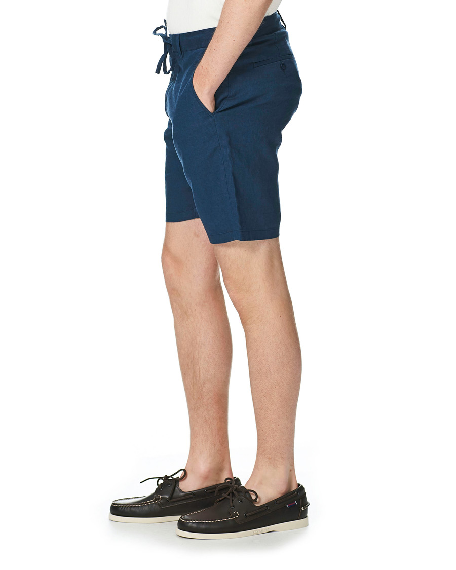 Heren | Korte broek | GANT | Relaxed Linen Drawstring Shorts Insignia Blue