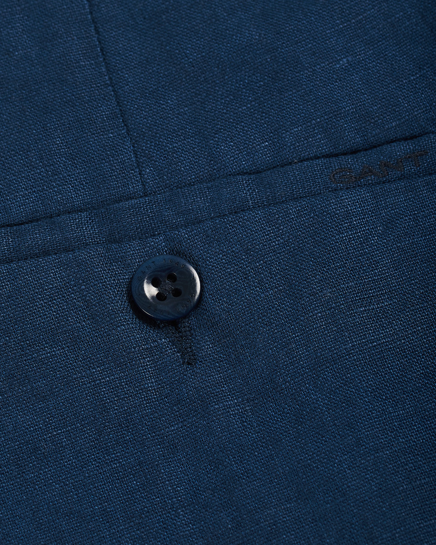 Heren | Korte broek | GANT | Relaxed Linen Drawstring Shorts Insignia Blue