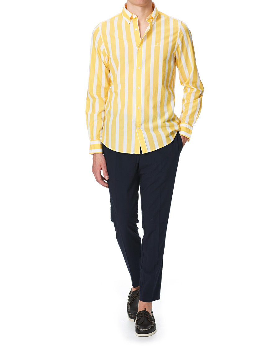 Heren | Overhemden | GANT | Slim Fit Heritage Striped Shirt Yellow/White