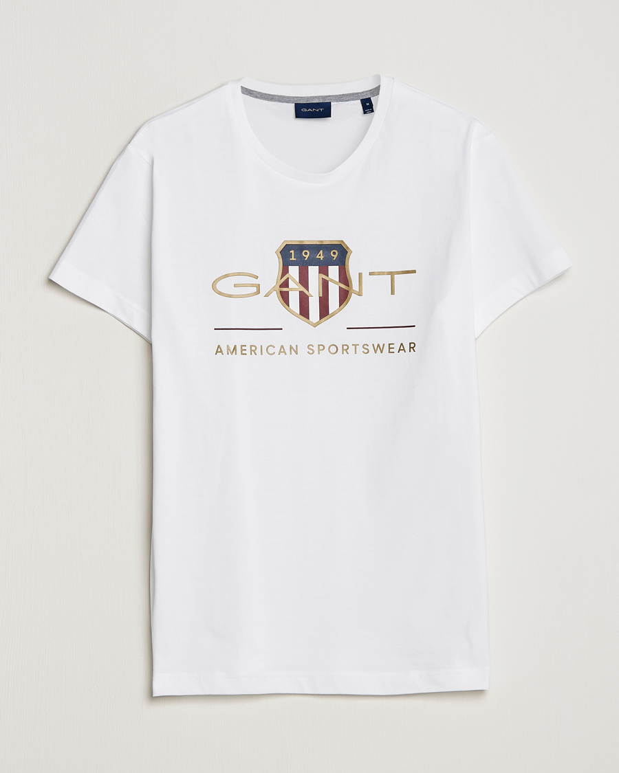 Heren | T-shirts | GANT | Archive Shield Logo T-Shirt White