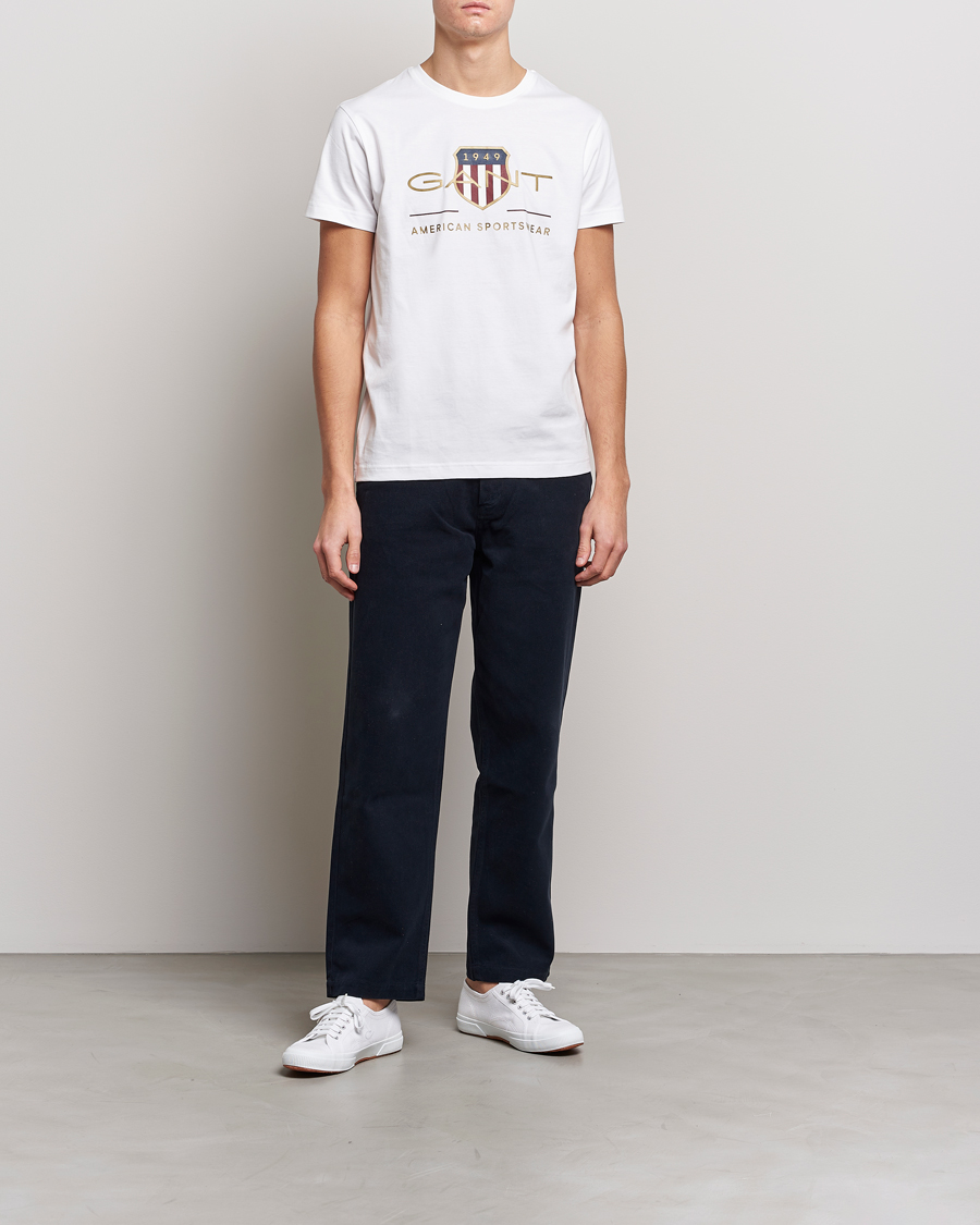 Heren | T-shirts | GANT | Archive Shield Logo T-Shirt White