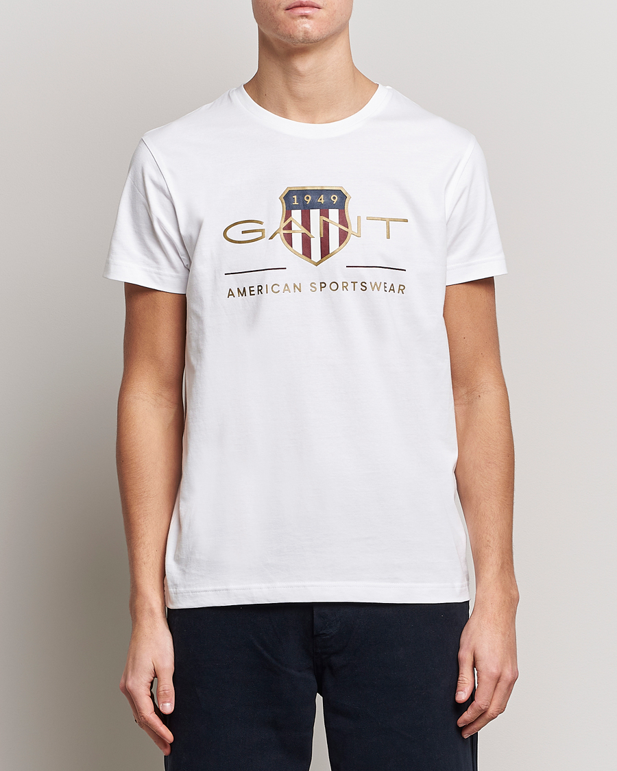 Heren | GANT | GANT | Archive Shield Logo T-Shirt White
