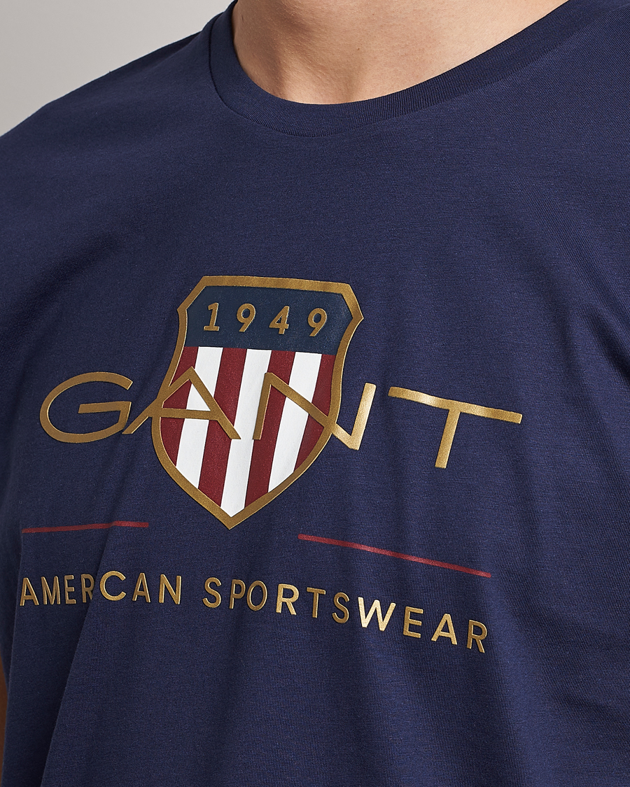 Heren | T-shirts | GANT | Archive Shield Logo T-Shirt Evening Blue