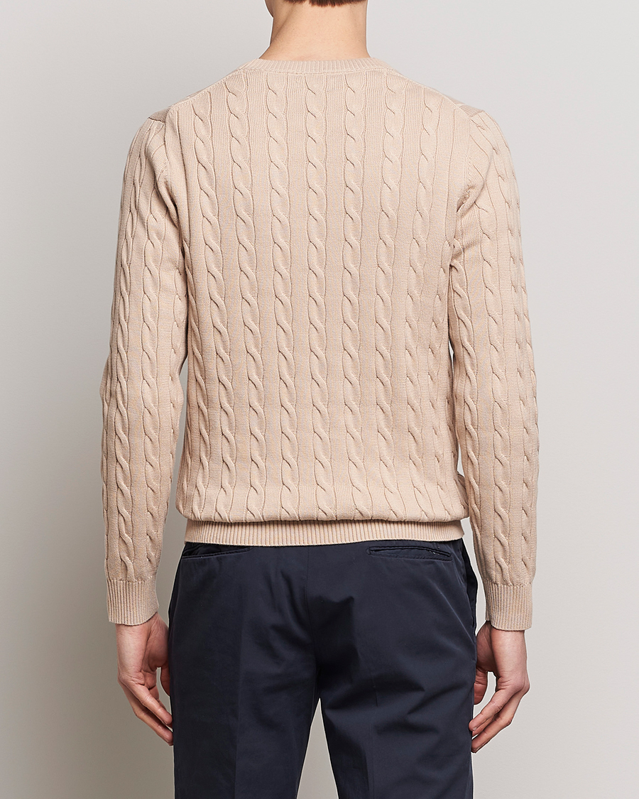 Heren | Truien | GANT | Cotton Cable Crew Neck Dry Sand