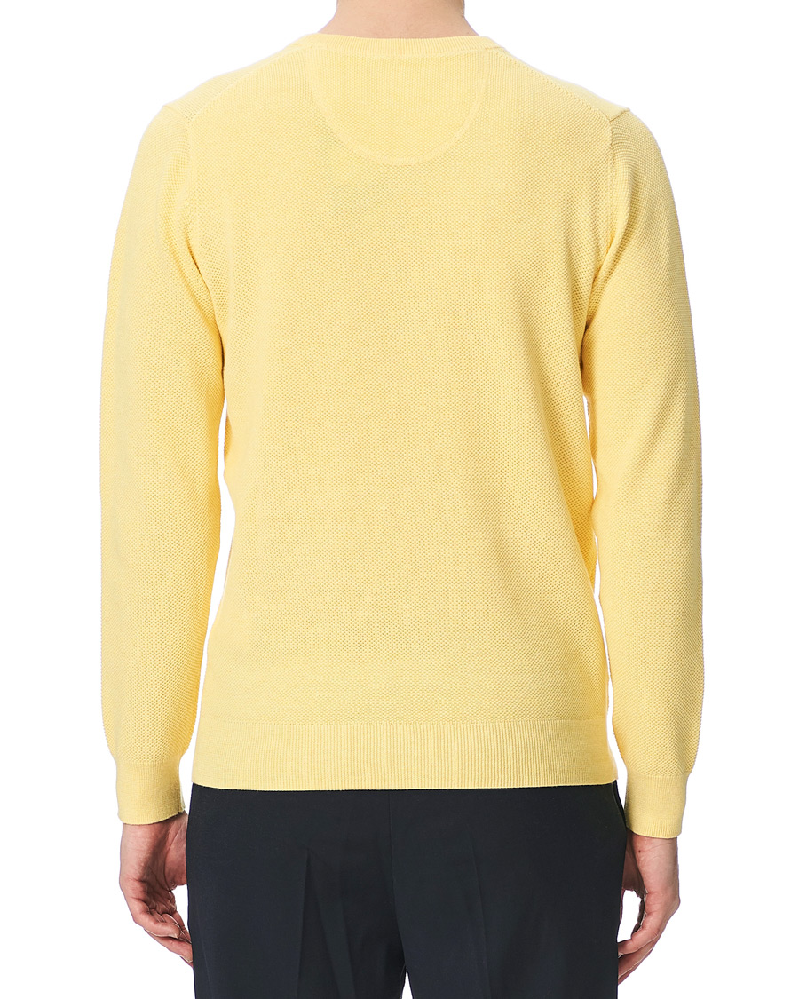 Heren | Truien | GANT | Cotton Pique Crew Neck Sweater Brimstone Yellow