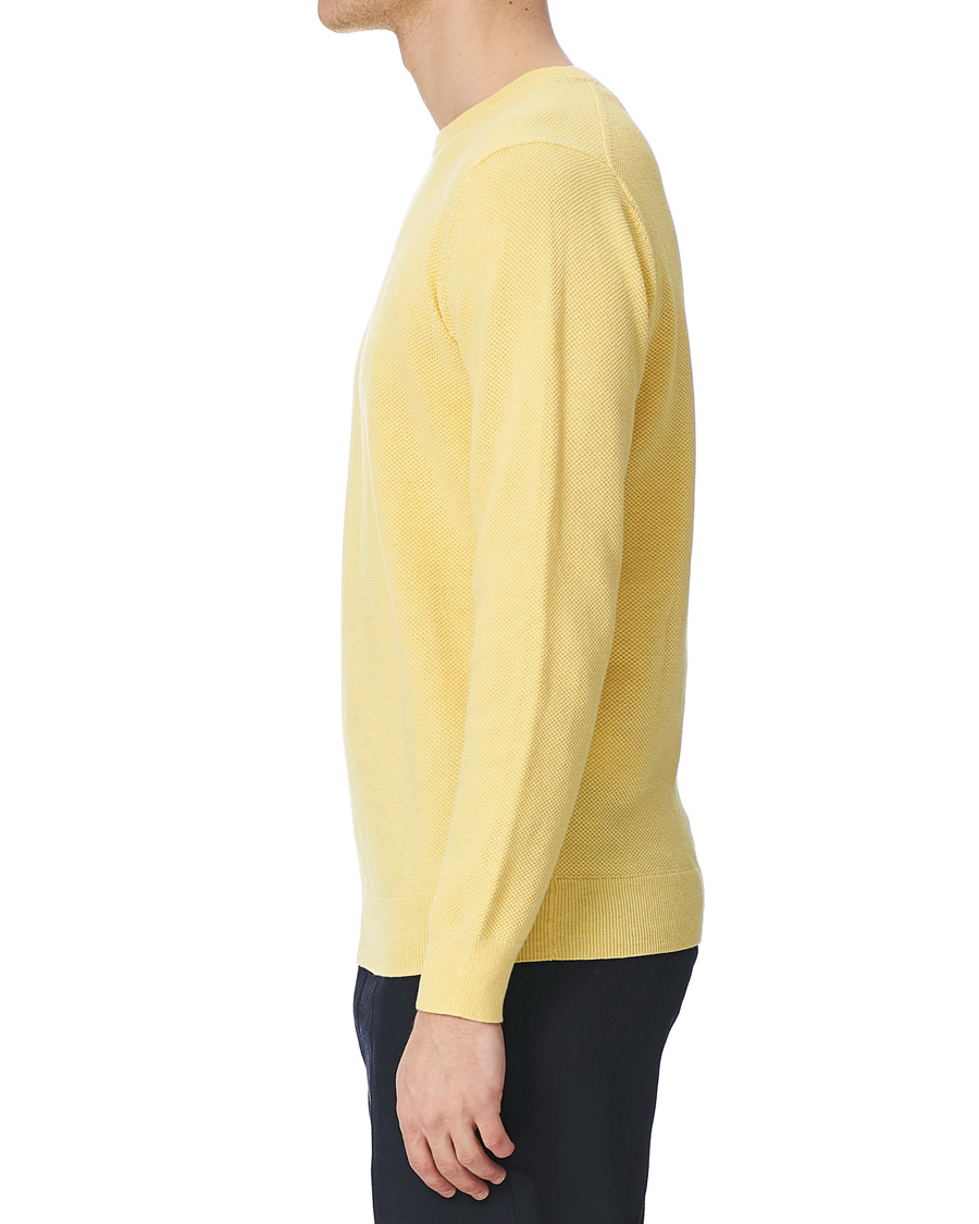Heren | Truien | GANT | Cotton Pique Crew Neck Sweater Brimstone Yellow