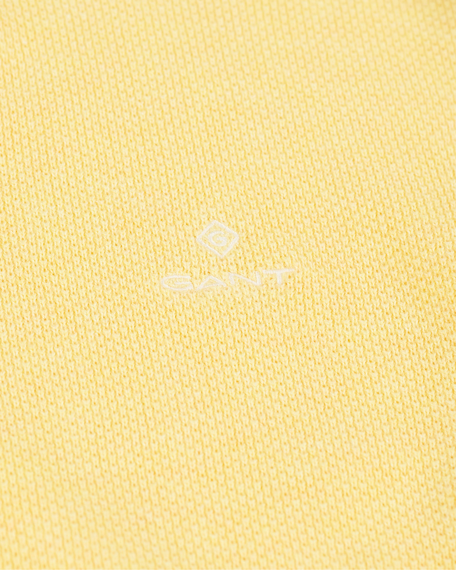 Heren | Truien | GANT | Cotton Pique Crew Neck Sweater Brimstone Yellow