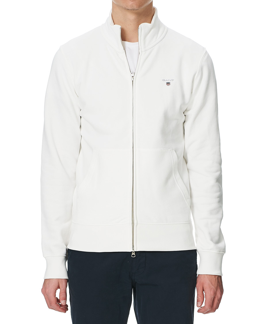 Heren | Truien | GANT | Original Shield Logo Full-Zip Sweater Eggshell