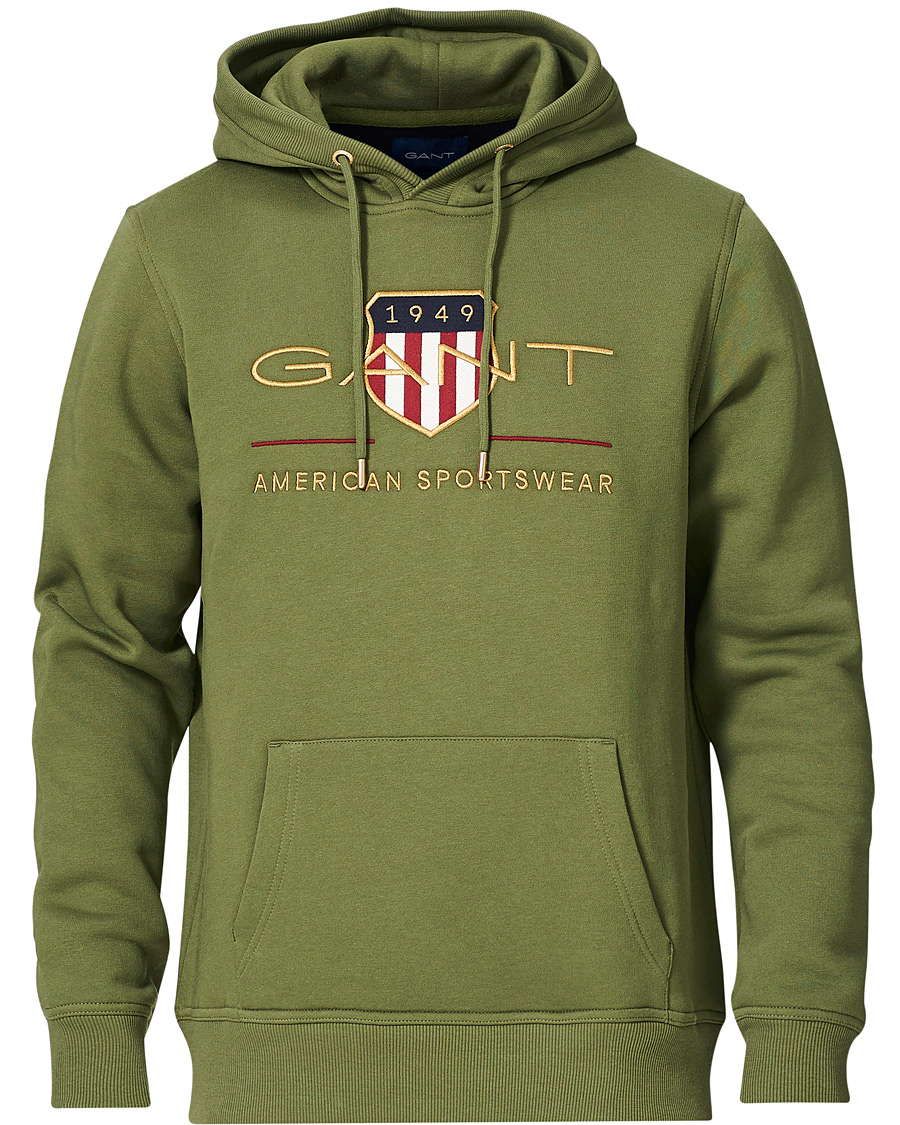 Heren | Truien | GANT | Archive Shield Hoodie Four Leaf Green