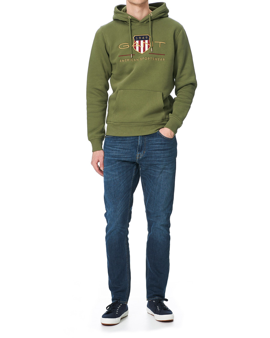 Heren | Truien | GANT | Archive Shield Hoodie Four Leaf Green
