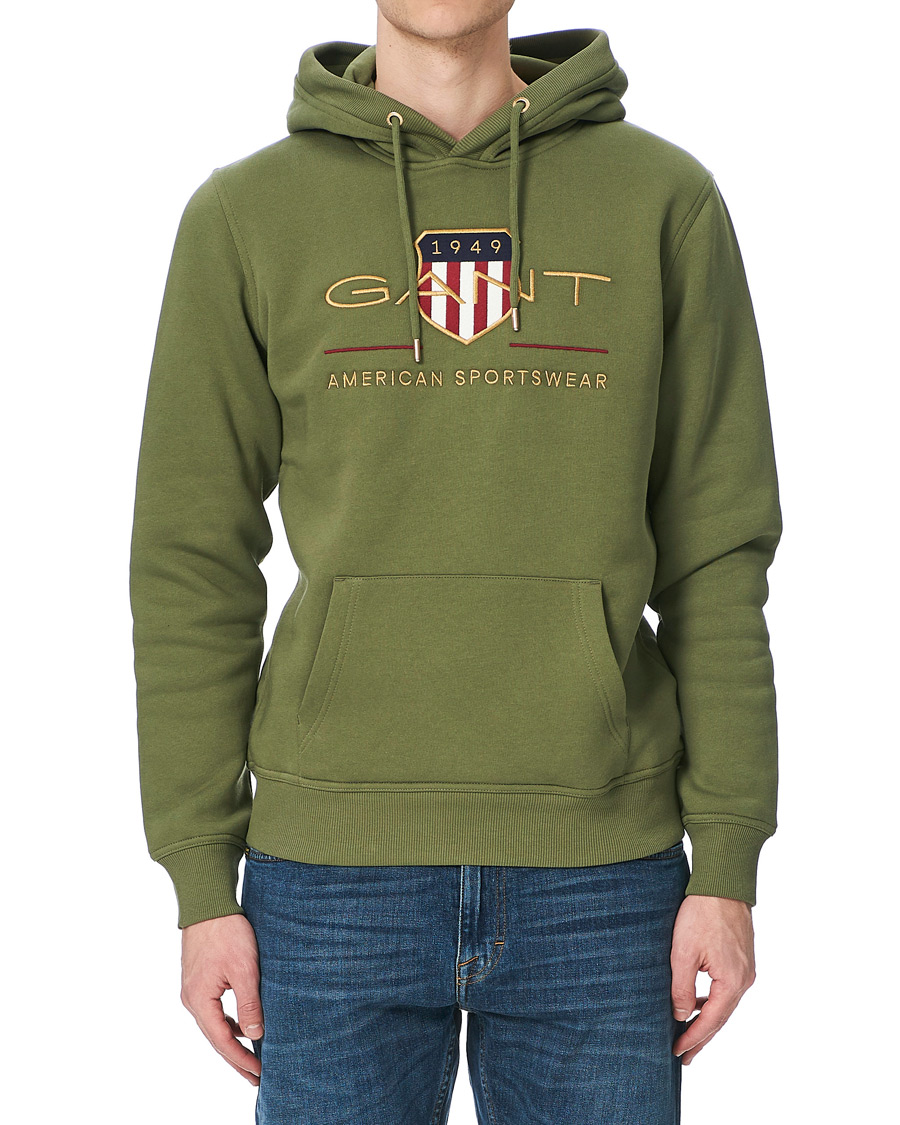 Heren | Truien | GANT | Archive Shield Hoodie Four Leaf Green