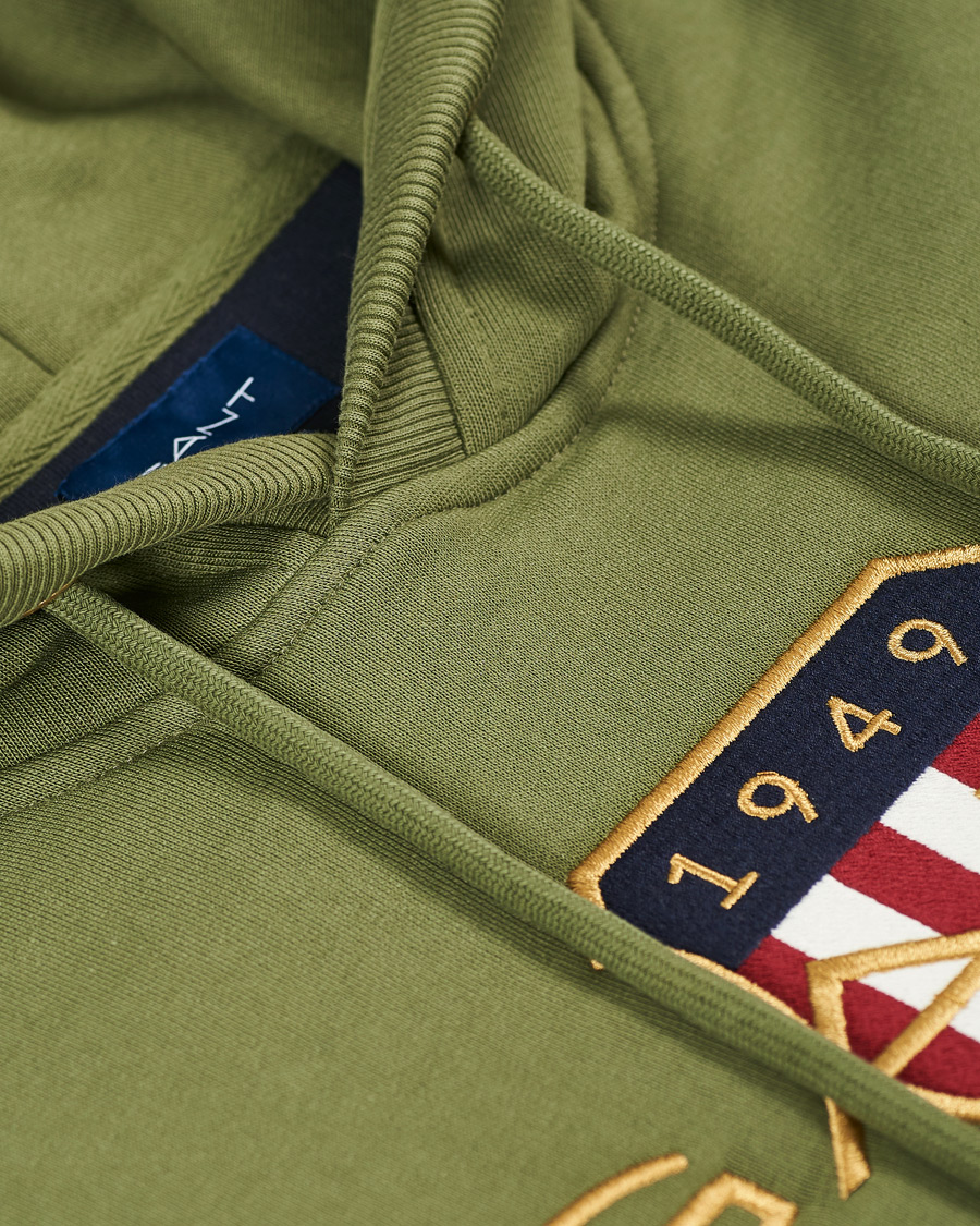 Heren | Truien | GANT | Archive Shield Hoodie Four Leaf Green