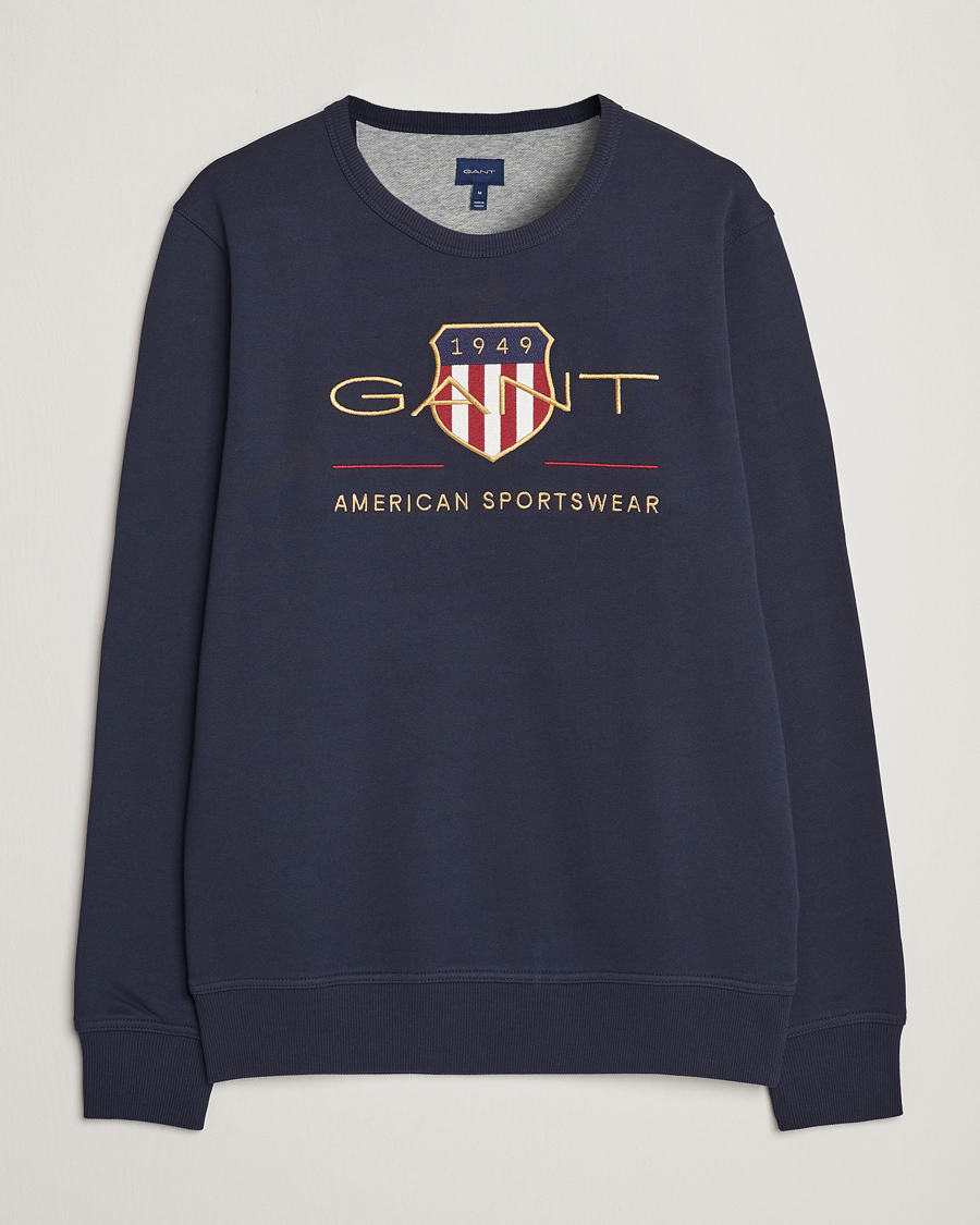 Heren | Truien | GANT | Archive Shield Crew Neck Sweatershirt Evening Blue
