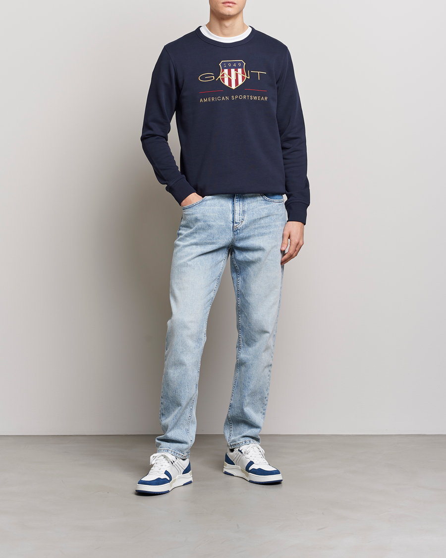 Heren | Truien | GANT | Archive Shield Crew Neck Sweatershirt Evening Blue