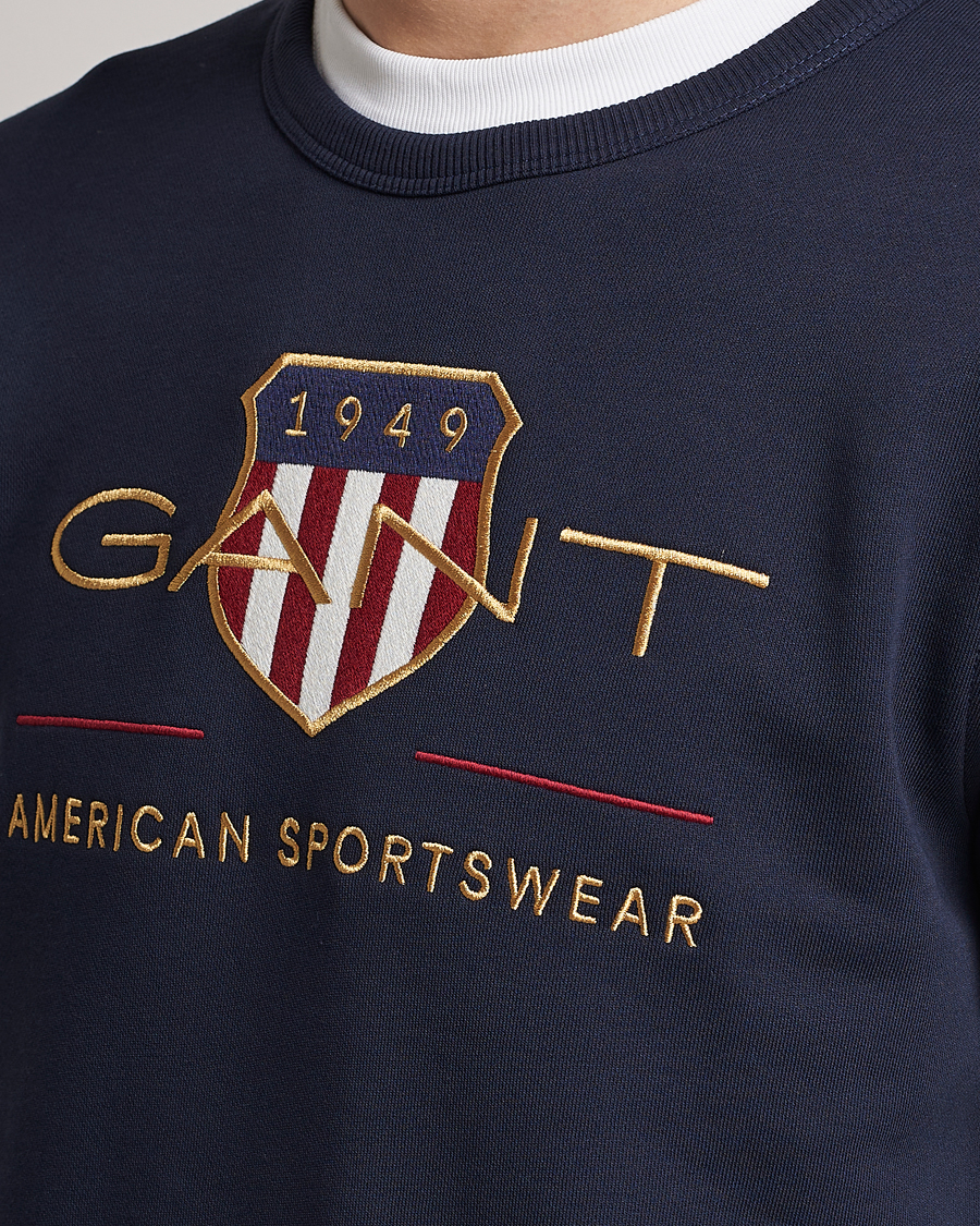 Heren | Truien | GANT | Archive Shield Crew Neck Sweatershirt Evening Blue