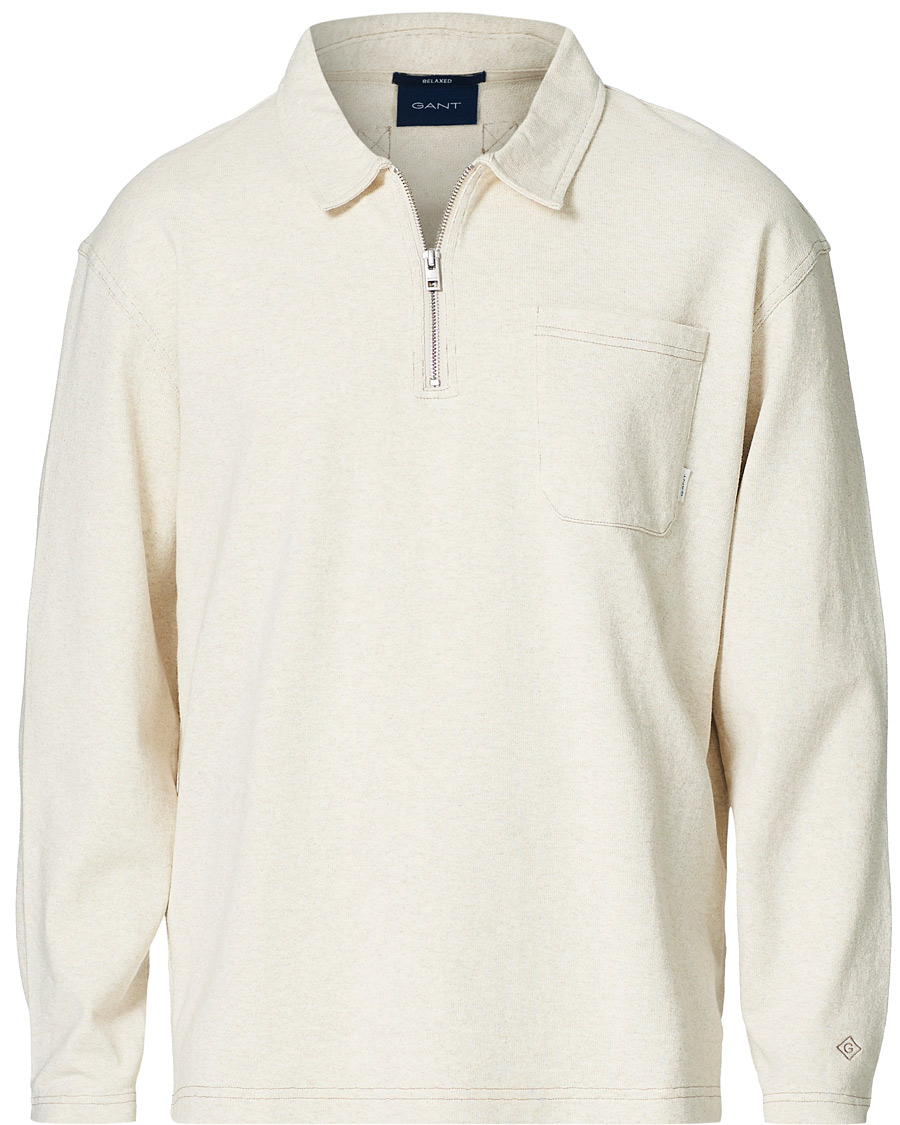 Heren | Truien | GANT | Pocket Half-Zip Sweater Seed melange