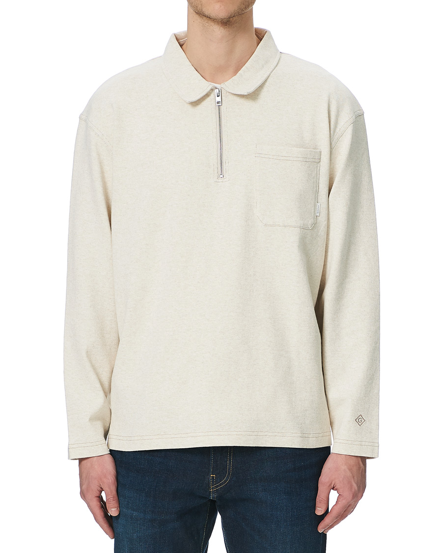Heren | Truien | GANT | Pocket Half-Zip Sweater Seed melange